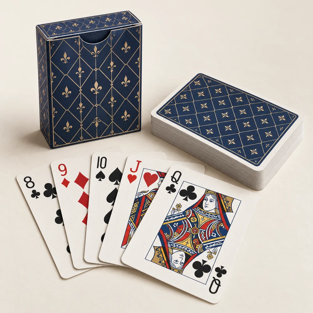 Cartes au format poker · grands index — exemple de personnalisation, visualisation