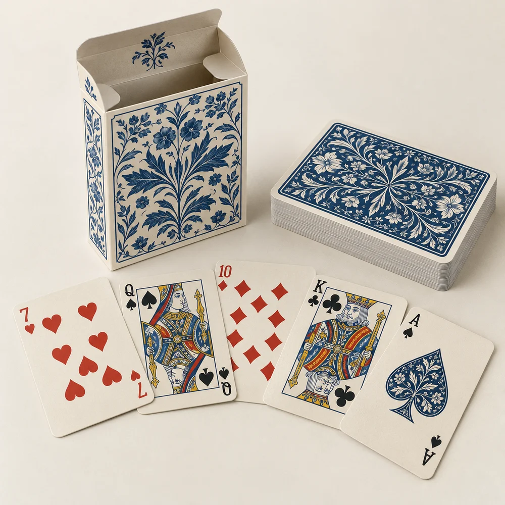 Jeu de 55 cartes personnalisé — exemple de personnalisation, visualisation