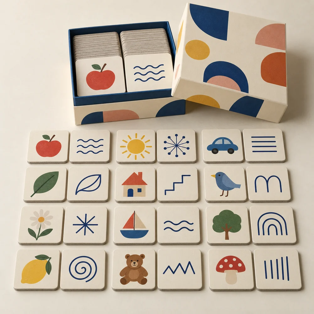 Jeu d’association mots et images — exemple de personnalisation, visualisation