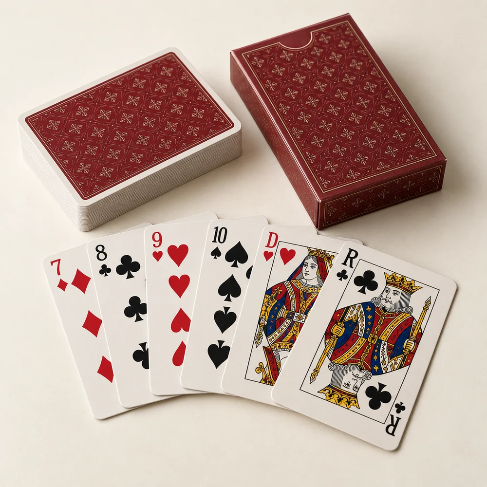 Cartes de bridge personnalisées — exemple de personnalisation, visualisation
