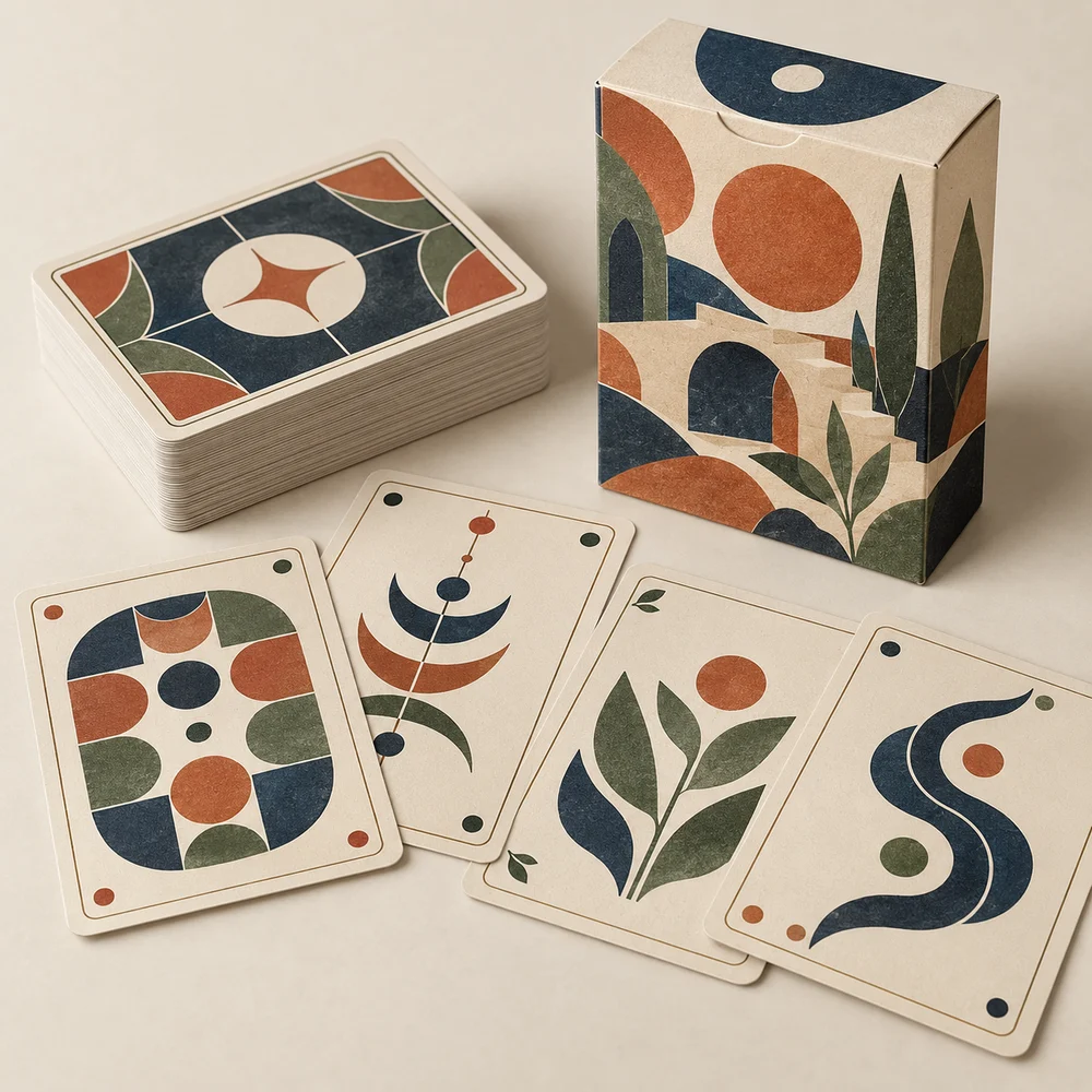 Jeu original de 100 cartes · format poker — exemple de personnalisation, visualisation
