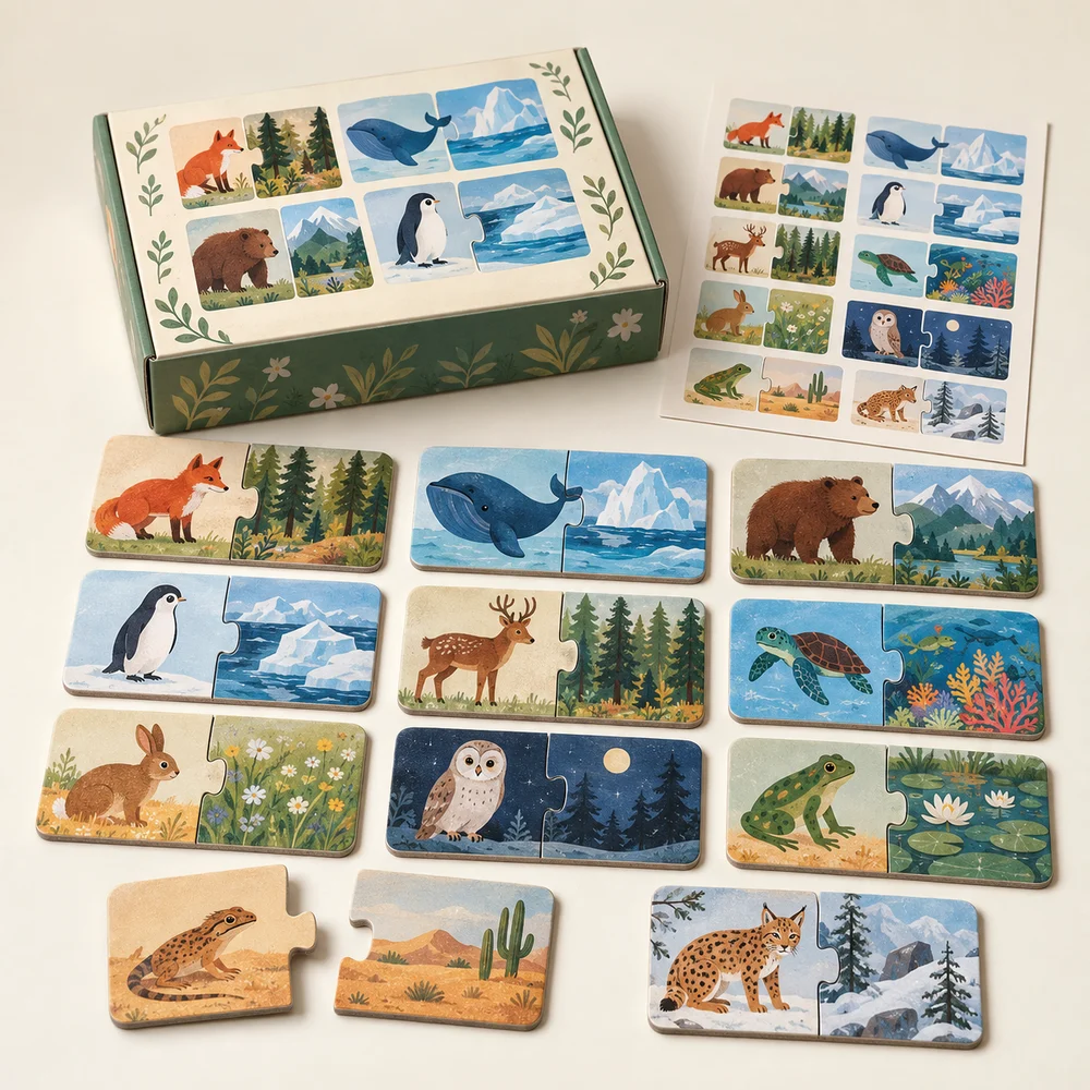 Puzzle duo · 12 associations — exemple de personnalisation, visualisation