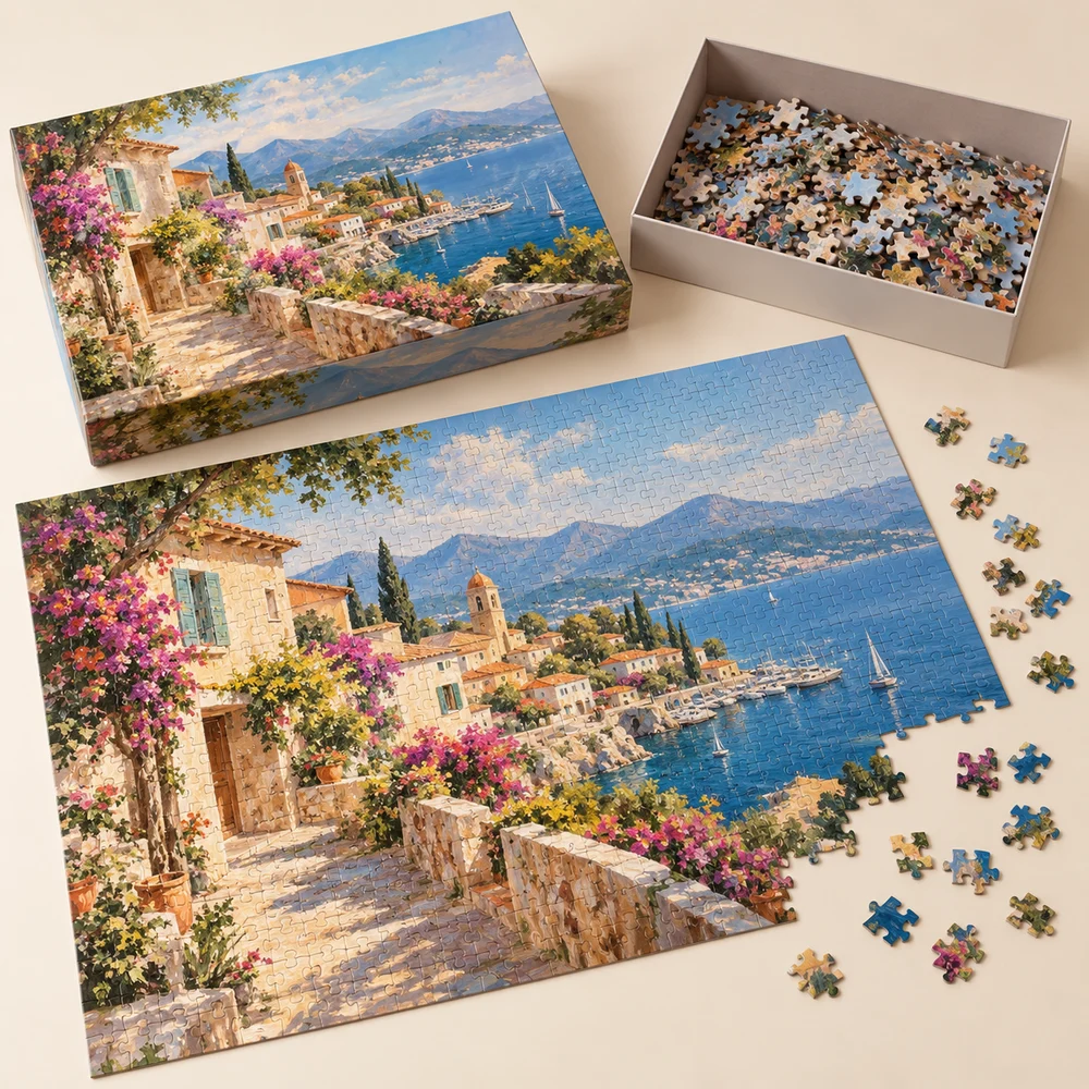 Puzzle personnalisé de 1 000 pièces — exemple de personnalisation, visualisation